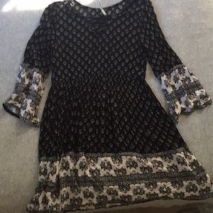 Mudd Black Bell Sleeve Dress